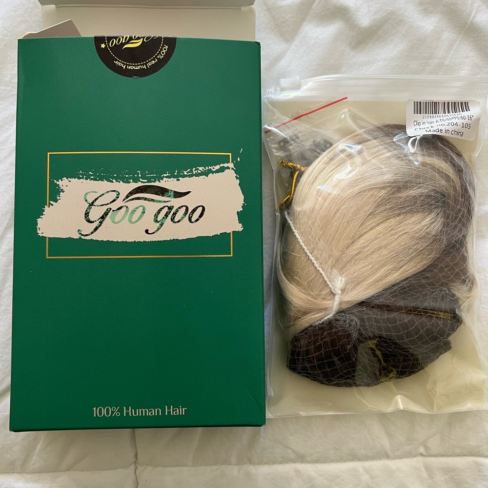 goo goo clip in hair extensions - Ombré ash brown to platinum #T9